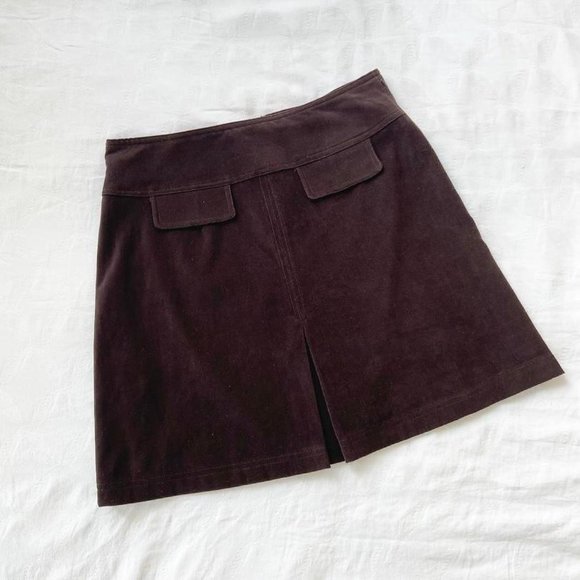 Vintage Corduroy Mini Skirt in Chocolate - Picture 1 of 2
